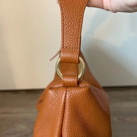 Laggo Joyce Hobo Leather Bag in British Tan NWOT